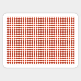 Polka Dot Design Retro Palette - Brick Orange Sticker